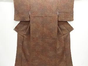 縮緬地花更紗模様小紋着物